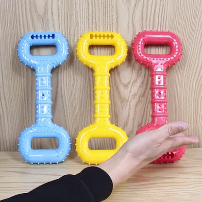 Dog Bones For Aggressive Chewers, Dog Chews Toys Long Lasting, Interactive Dog Bone Toys With Pull Band, Dog Teething Toy