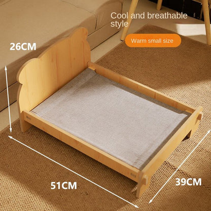 Cat Bed Universal Pet Bed Pet Nest Dog Nest Removable Solid Wood Bed