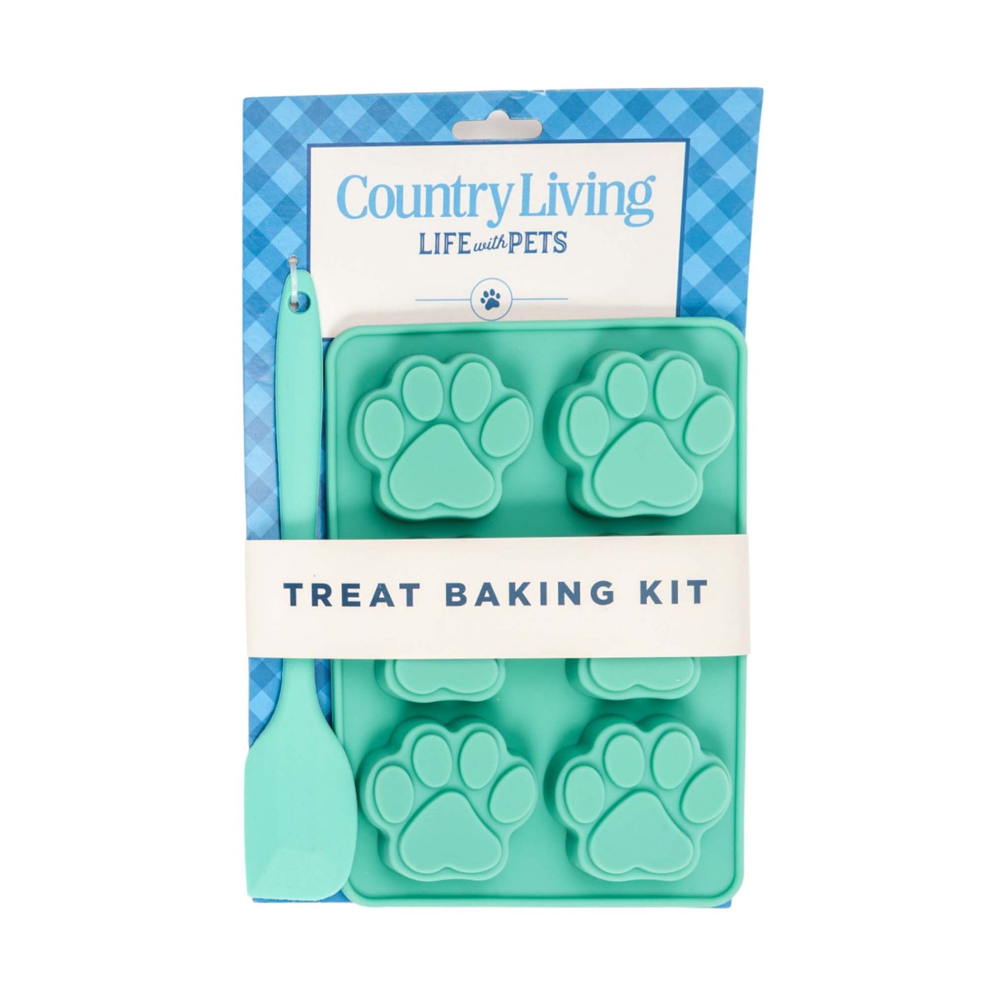 Country Living silicone baking kit with paw print trays and spatula for homemade treats