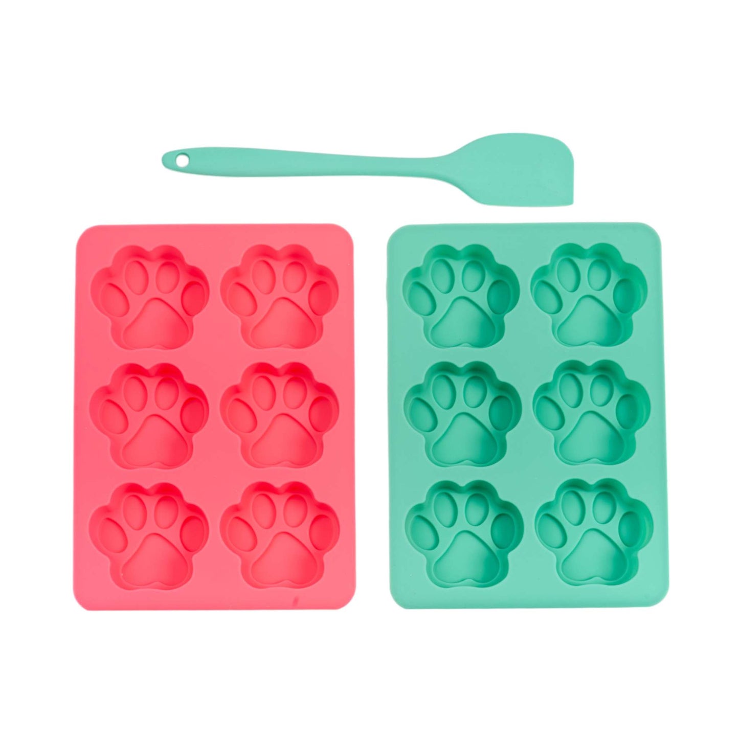 Silicone Baking Kit – 3-Piece Set, Paw Print Mold & Spatula for Treats