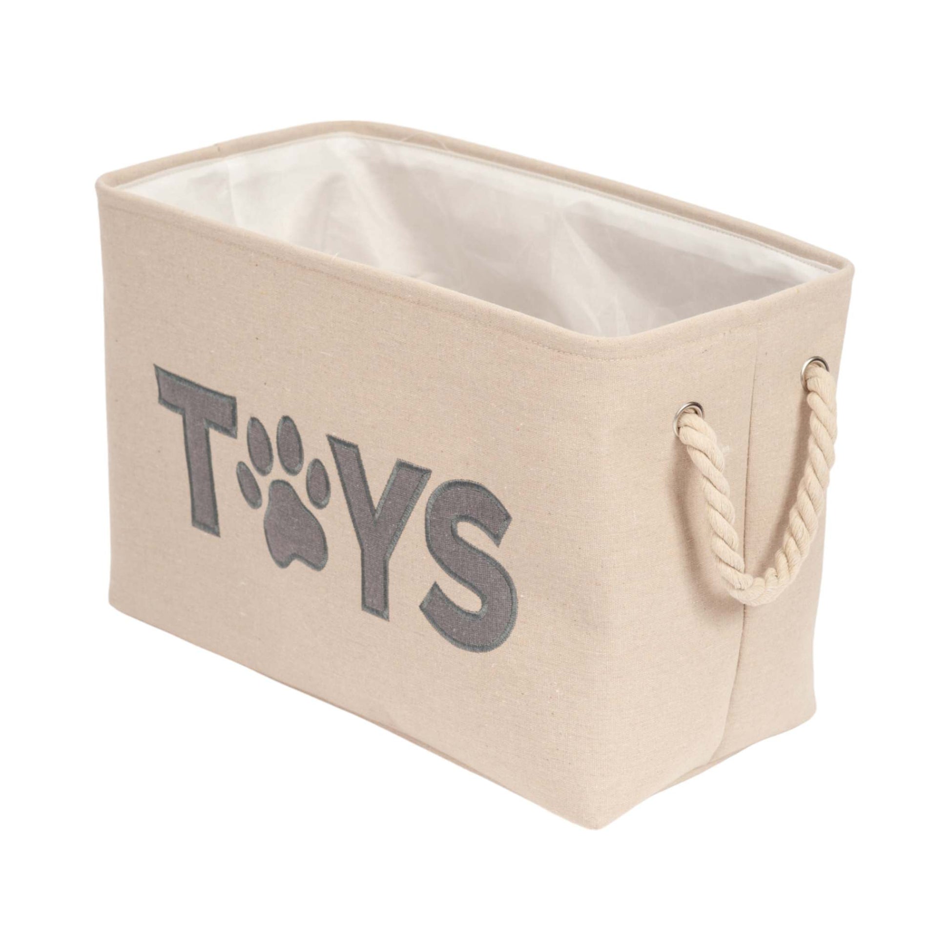 Country Living Foldable Fabric Dog Toy Storage Bin - Stylish Organizer