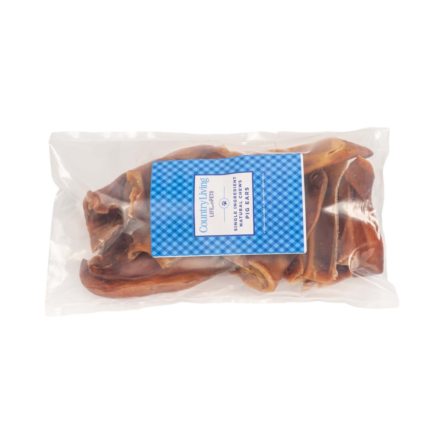 Country Living Whole Pig Ears Dog Treats – Natural Pork, Dental Care