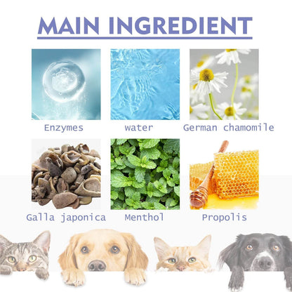 Tooth Cleaning Spray for cats and dogs with natural ingredients for oral care and fresh breath