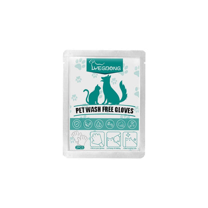 Pet leave-in cleaning gloves for dogs and cats cleaning and deodorizing