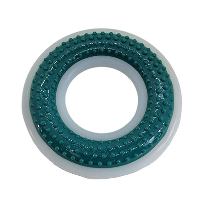 TPR and Nylon Dental Chew Ring Toy for Dogs with textured surface for dental health, durable and chew-resistant, 4-inch diameter
