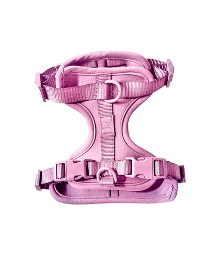 Comfortable stretchy and classic pink dog harness with adjustable straps and quick release buckle