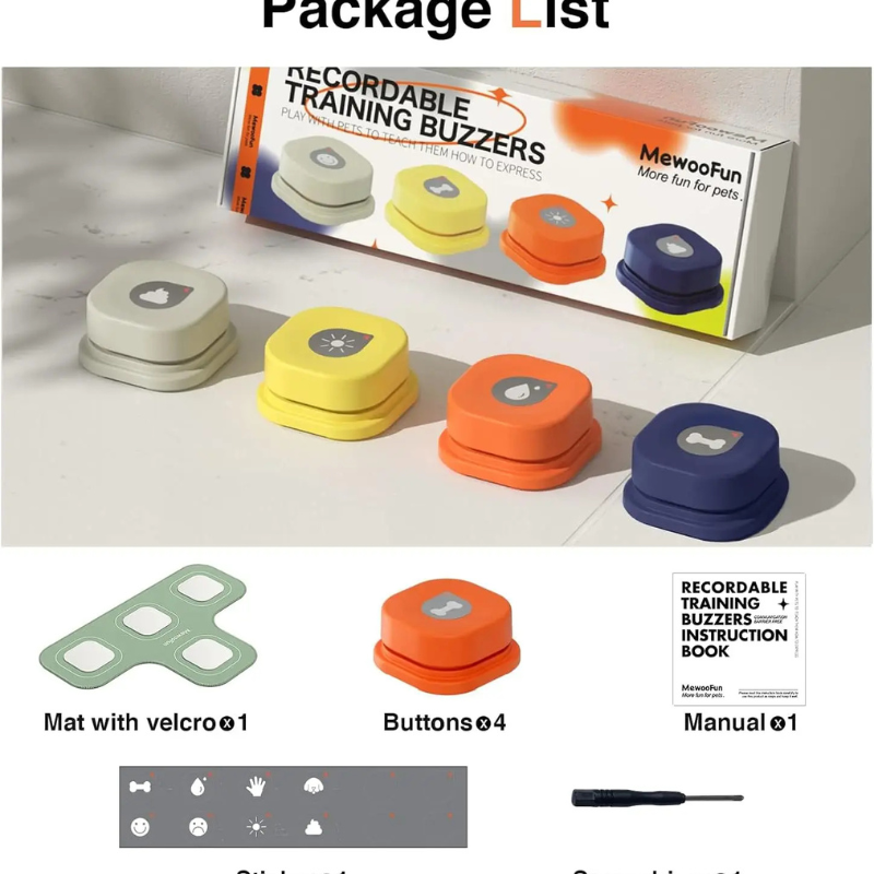 MEWOOFUN Dog Talking Buttons for Pet Communication Toy