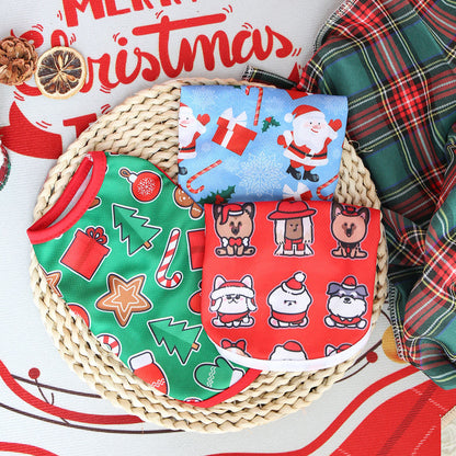 Christmas Limited Edition Cat And Dog Clothing Vest For Small Pete Short Style Non Shedding