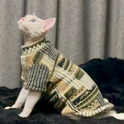 Thickened Fleece-lined Fur-free Cat Clothing For Warmth