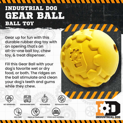 Durable Rubber Chew Ball - Ultra-Durable Dog Toy for Power Chewers!