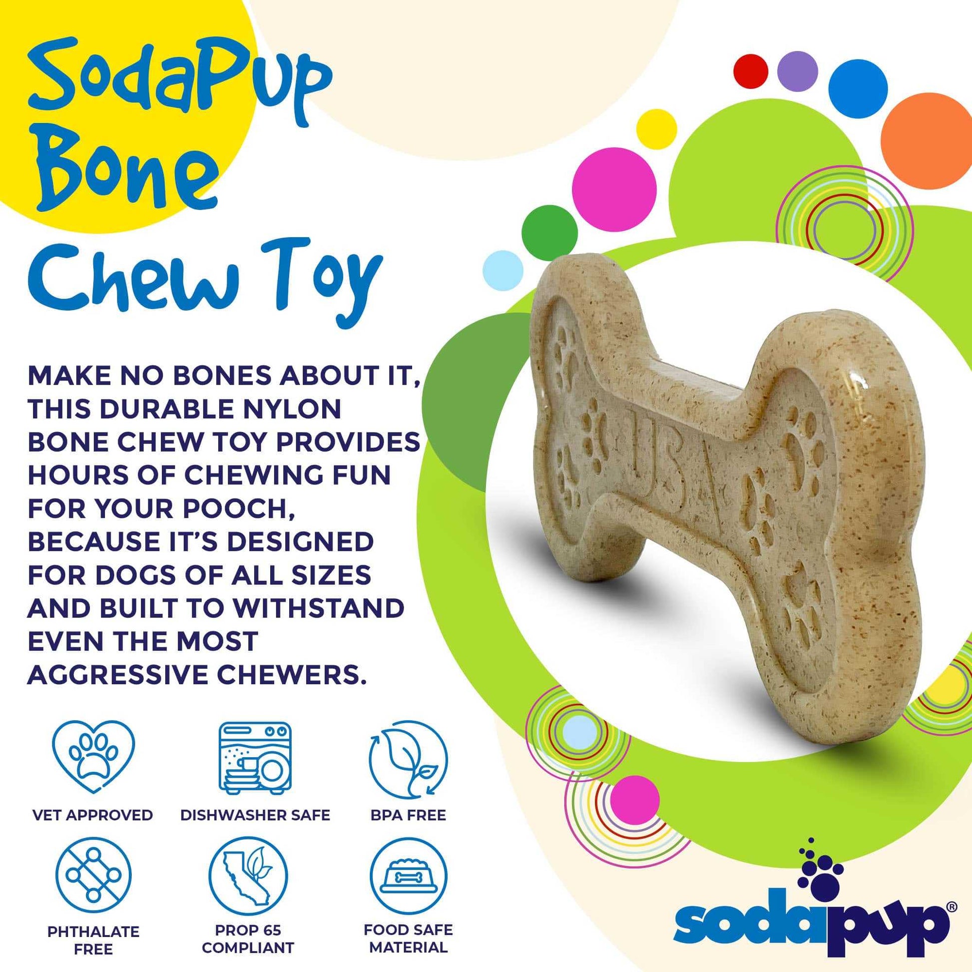 Bone eChew Ultra Durable Nylon Dog Chew Toy - For Aggressive Chewers 