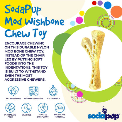 MOD Wishbone Nylon Dog Chew Toy for Aggressive Chewers | Made in USA