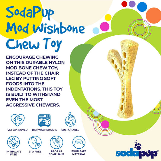 MOD Wishbone Nylon Dog Chew Toy for Aggressive Chewers | Made in USA