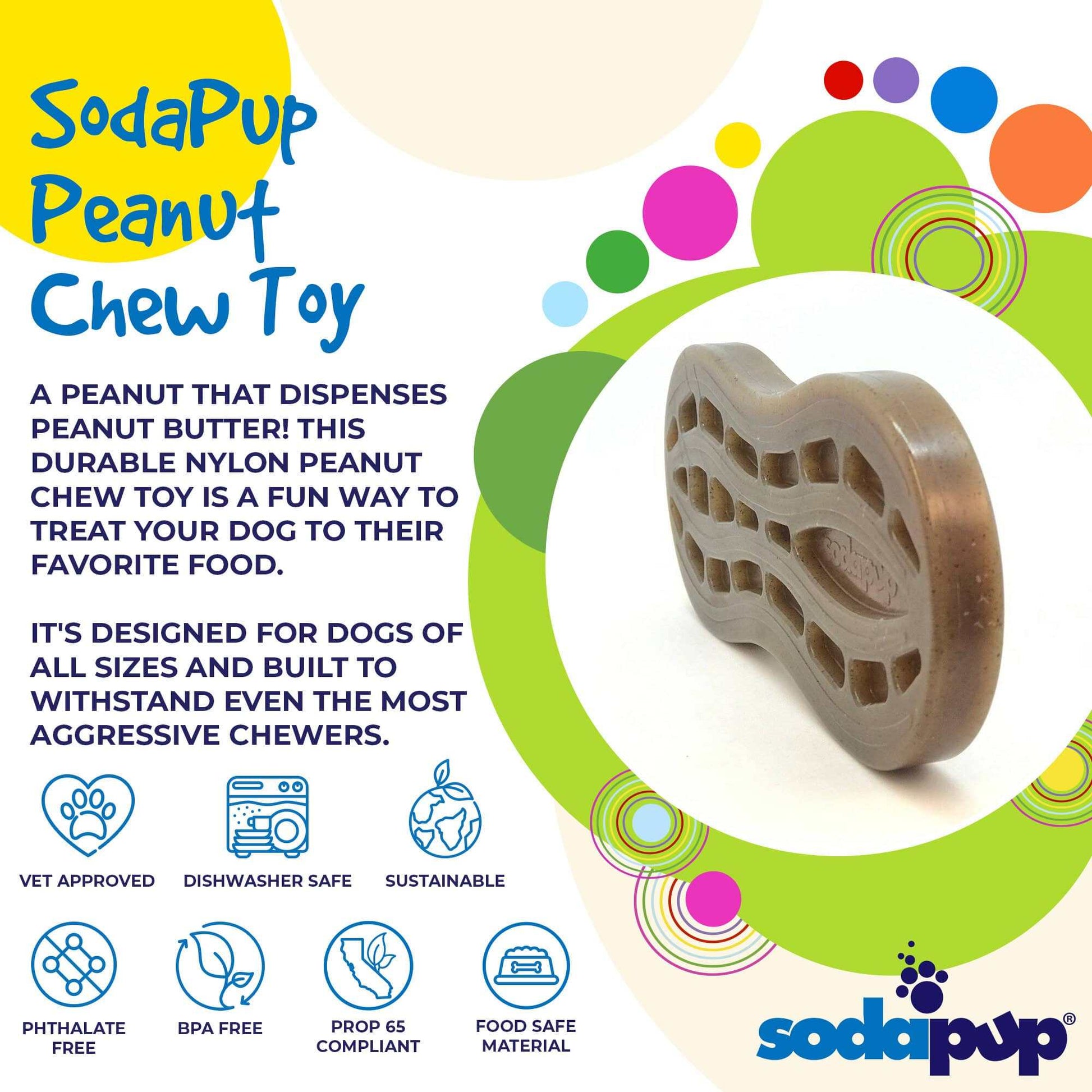 Peanut Nylon Dog Chew Toy – Safe, Ultra-Durable for Aggressive Chewers