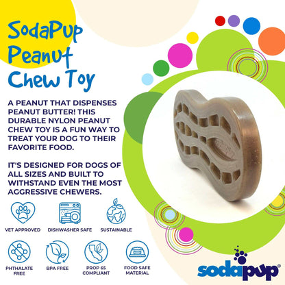 Peanut Nylon Dog Chew Toy – Safe, Ultra-Durable for Aggressive Chewers