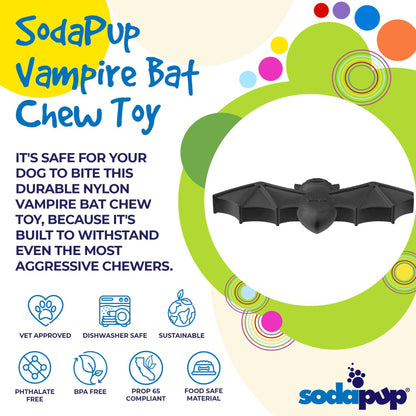 Vampire Bat Nylon Dog Chew Toy for Aggressive Chewers | FDA Compliant
