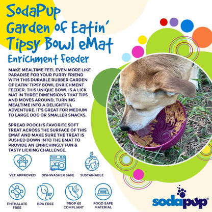 Wobble Lick Mat - Garden of Eatin' Tipsy Bowl, Dogs & Cats | USA Made