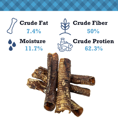 Country Living All-Natural Beef Trachea Dog Treats 12-inch protein-rich dental chews for dogs 5-pack