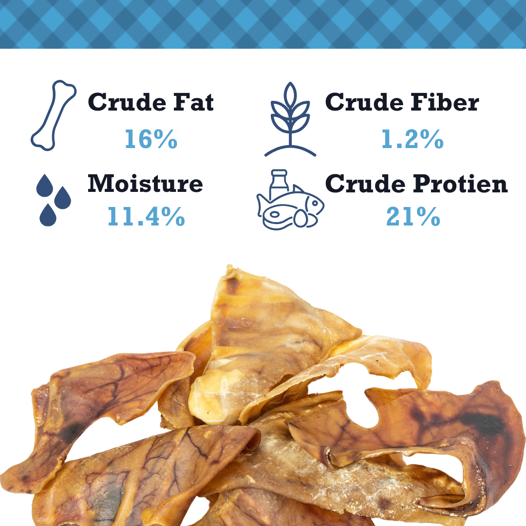 Country Living Whole Pig Ears Dog Treats – Natural Pork, Dental Care