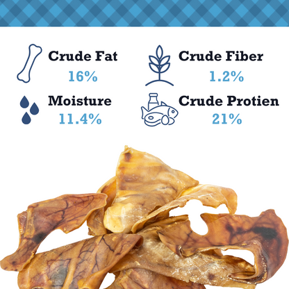 Country Living Whole Pig Ears Dog Treats – Natural Pork, Dental Care