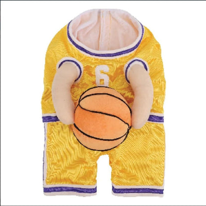 Creative Dog Basketball Costume With Ball