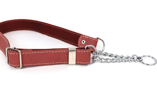 Coral Reef Leather Dog Collar - Durable European-Style Collar for Pets