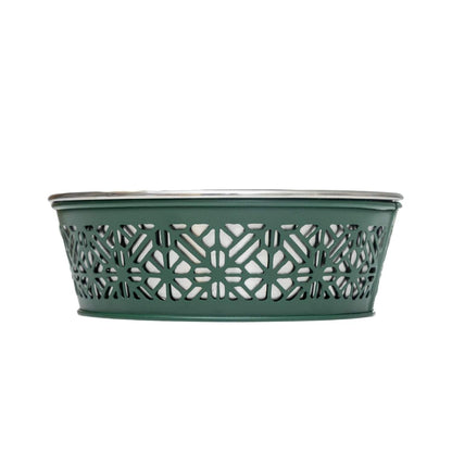 Country Living Set of 2 Stainless Steel Dog Bowls – Farmhouse Style