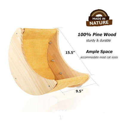 In-stock Wooden Cat Hammock For Windowsills Pet Use