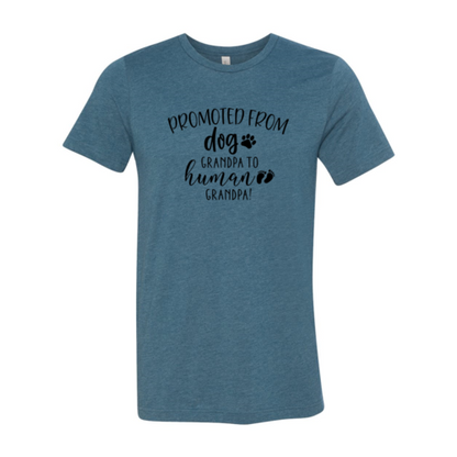 Promoted From Dog Grandpa to Human Grandpa T-Shirt