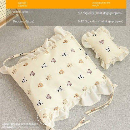 Cat Bed Universal Pet Bed Pet Nest Dog Nest Removable Solid Wood Bed