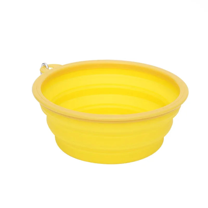 Dog Feeders Folding Silicone Bowl Outdoor Travel Foldable Portable Cat Dog Food Water Container Feeding Tray Bowl Pet Supplies