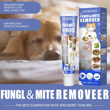 Pet mite relief cream for dogs and cats skin itching and mite removal topical care