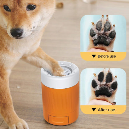 Pet Foot Washing Cup for small and medium dogs with antibacterial soft bristles and towel accessory