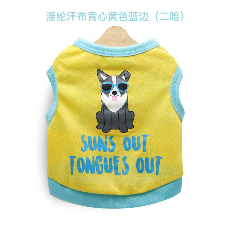 Dog Clothes Summer Clothes Teddy Bears Small Dogs Milk Dogs Puppy Clothes Pet Dog Vest Thin