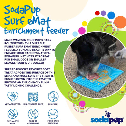 Surf's Up eMat - Small Beach-Themed Dog and Cat Enrichment Toy | SodaPup