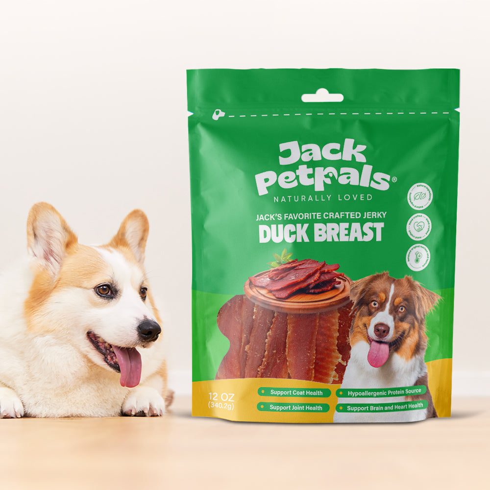 Jack PetPals Handcrafted Jerky Duck Breast Delicious Dog Treats | 12oz