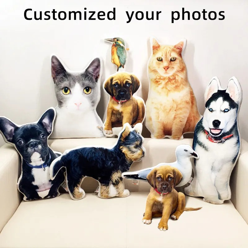 Custom Photo Pet Pillow - Personalized Dog & Cat Picture Cushion