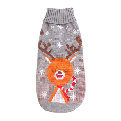 Christmas Turtleneck Knitting Sweater Dog Clothing