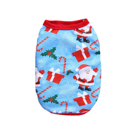 Christmas Limited Edition Cat And Dog Clothing Vest For Small Pete Short Style Non Shedding