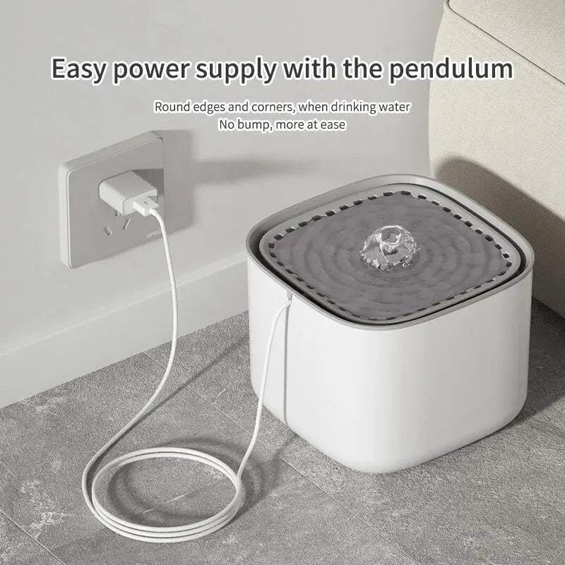 3L large capacity automatic pet water fountain with USB charging