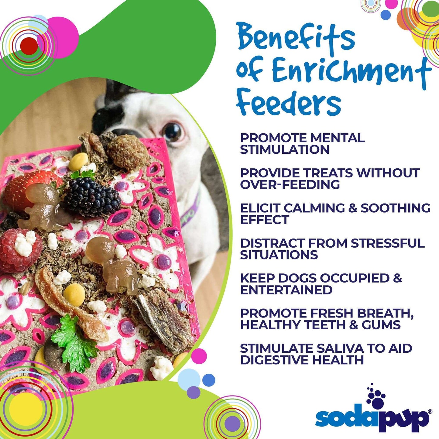 Flower Power eMat - Enrichment Lick Mat for Dogs & Cats | USA Made