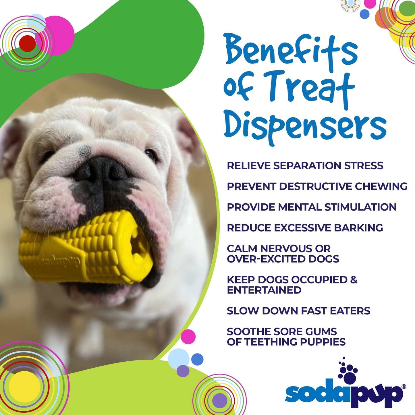 Corn on the Cob eDispenser Durable Rubber Treat Dispenser for Dogs