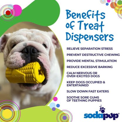 Corn on the Cob eDispenser Durable Rubber Treat Dispenser for Dogs