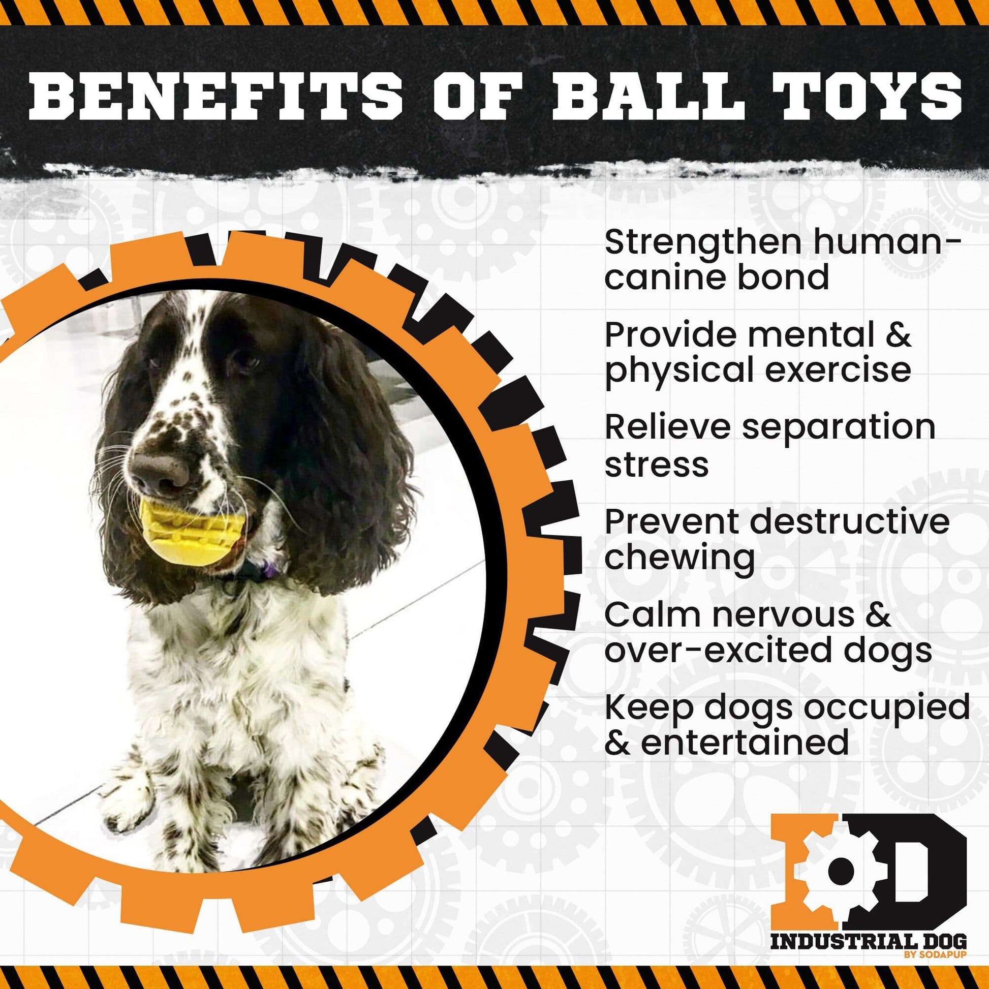 Durable Rubber Chew Ball - Ultra-Durable Dog Toy for Power Chewers!