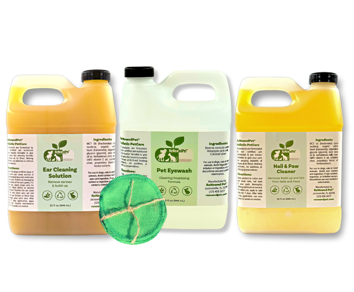 4-ALL PETS Ear Nail and Eyewash Kit with organic ingredients for pet grooming