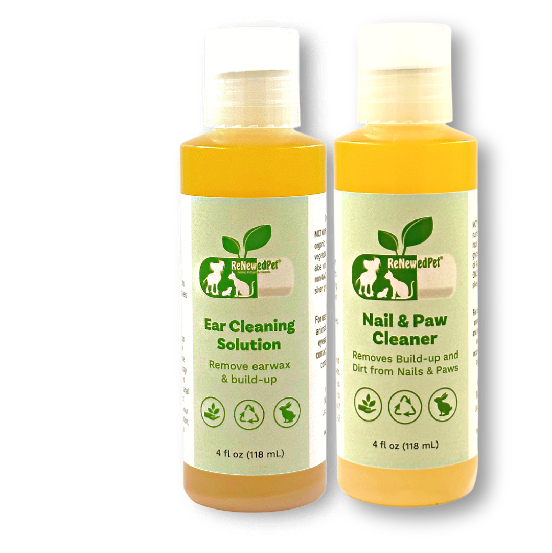 4-ALL PETS natural ear and nail cleaner kit with organic ingredients