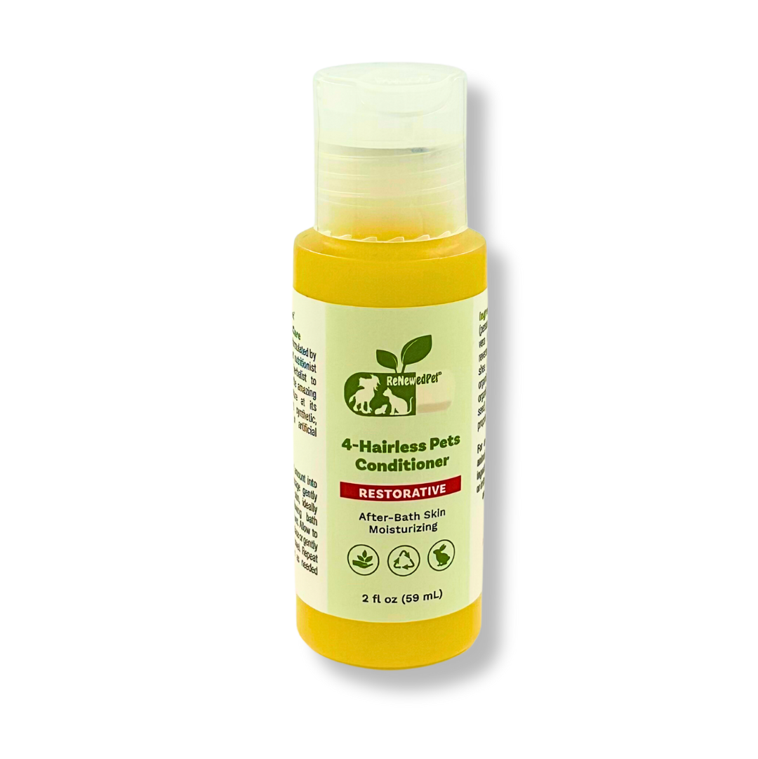 4-Hairless Pets Restorative Conditioner bottle for hairless pet skin care