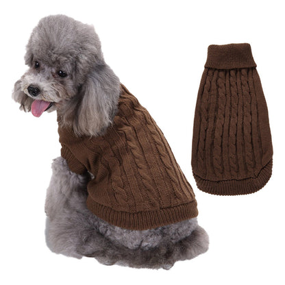 Solid Color Puppy Dog Clothes Teddy Bichon Pet Sweater