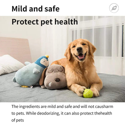 Pet Fabric Deodorizer Spray bottle for freshening and removing pet odors indoors