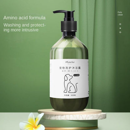 500ml pet shampoo bottle with amino acid formula for cat and dog deodorizing and cleaning